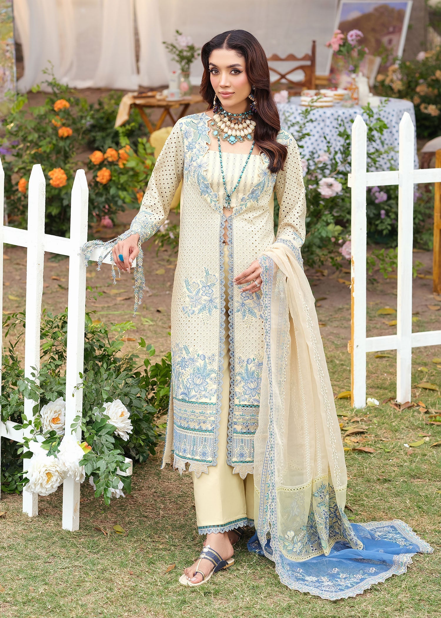 Zarizaa | Echelon Lawn | LAGOON - Official Zarizaa stockist in UK - Sakeena London