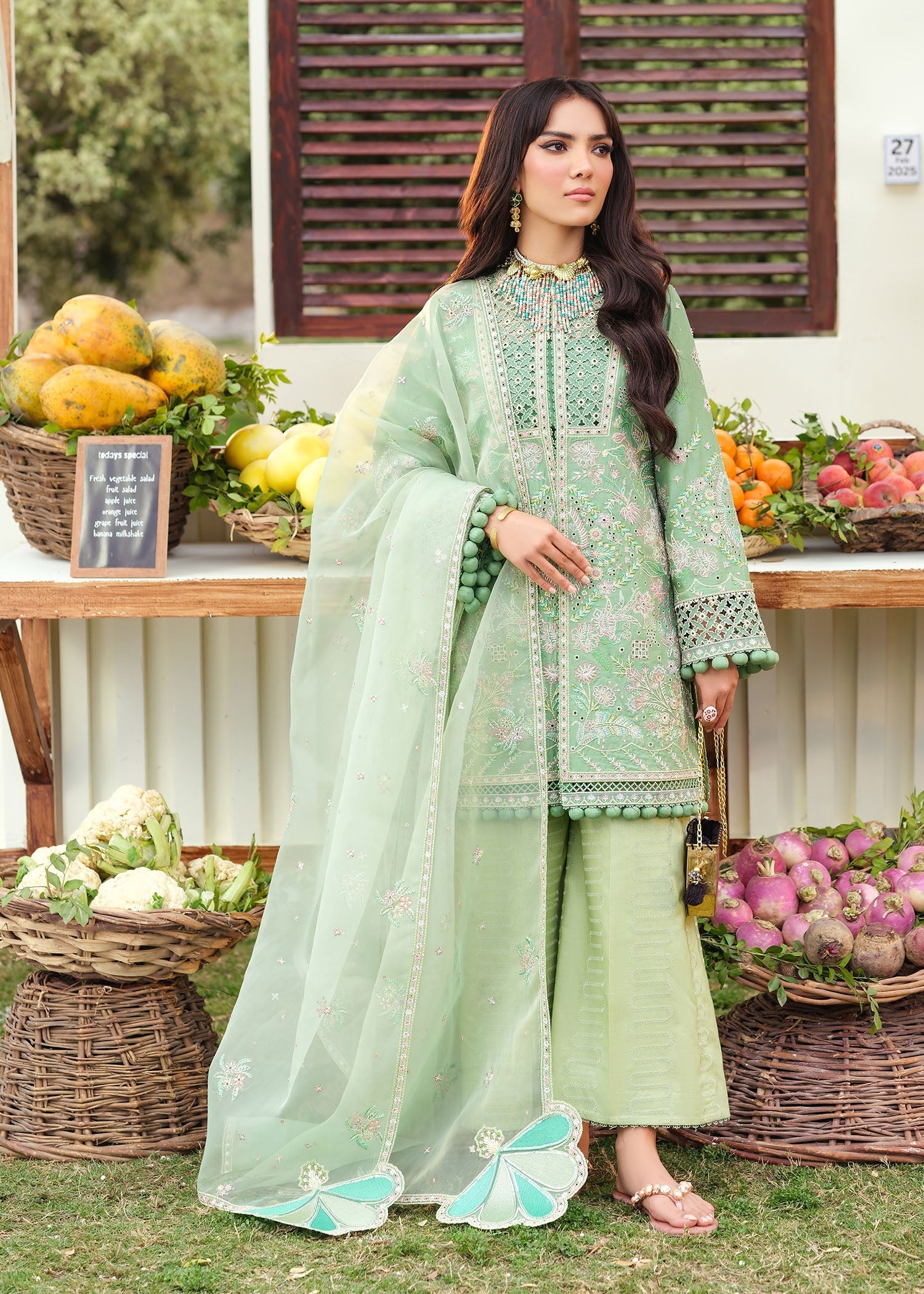 Zarizaa | Echelon Lawn | PATINA - Official Zarizaa stockist in UK - Sakeena London