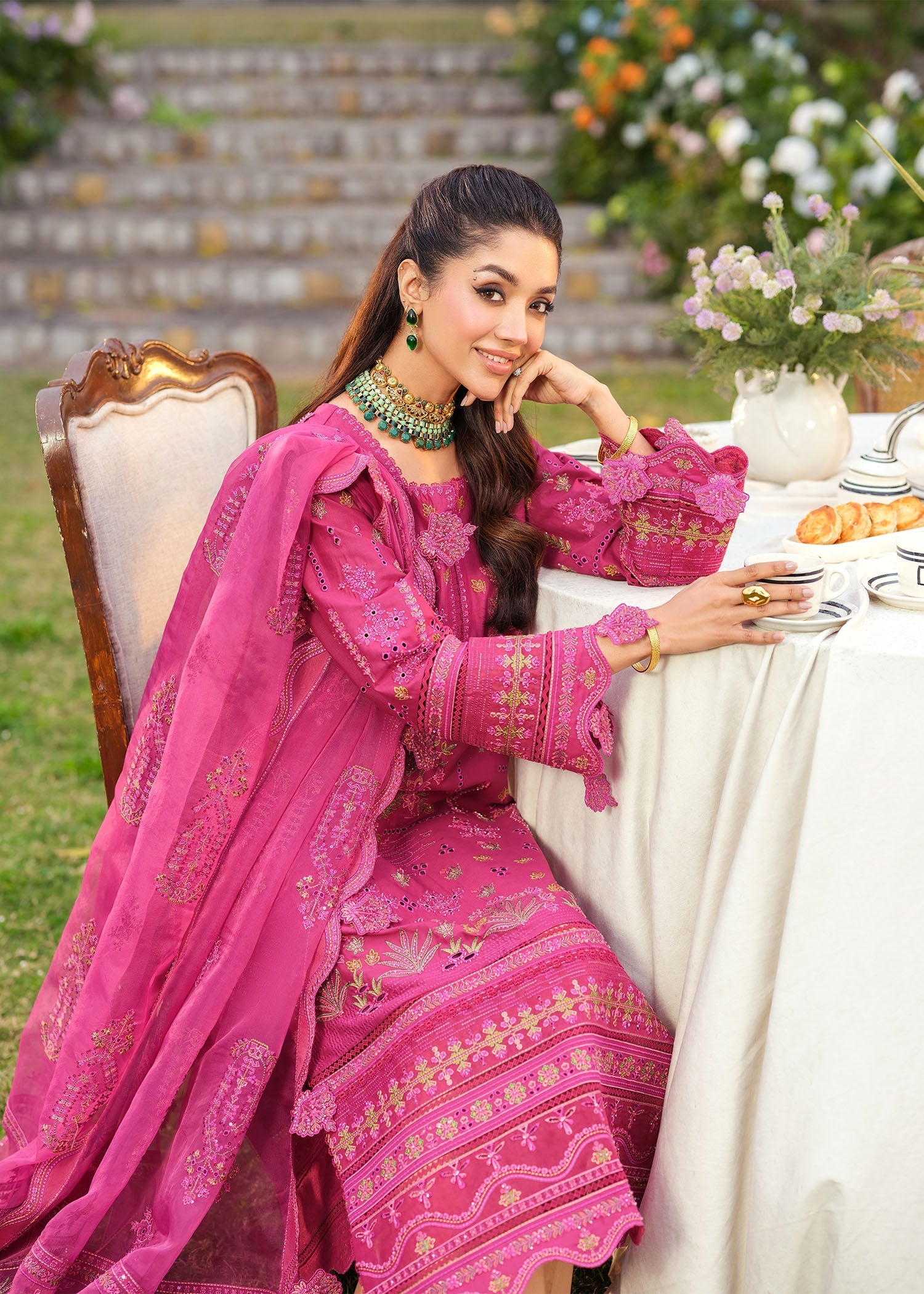 Zarizaa | Echelon Lawn | DAMASK - Official Zarizaa stockist in UK - Sakeena London