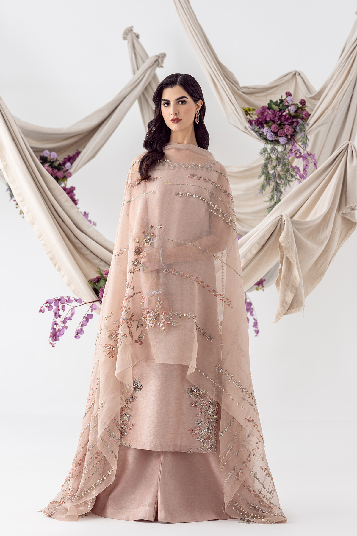 Ayesha and Usman | Balcony Luxury Pret | PETAL PINK - Official Ayesha and Usman stockist in UK - Sakeena London
