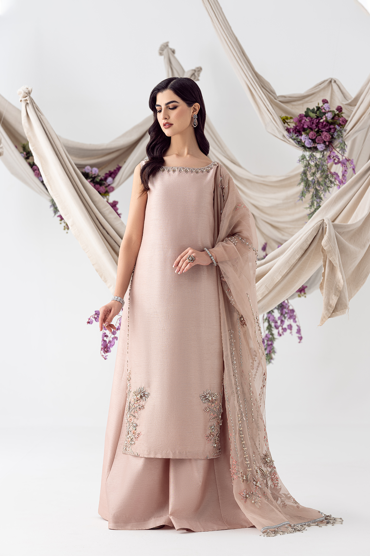 Ayesha and Usman | Balcony Luxury Pret | PETAL PINK - Official Ayesha and Usman stockist in UK - Sakeena London