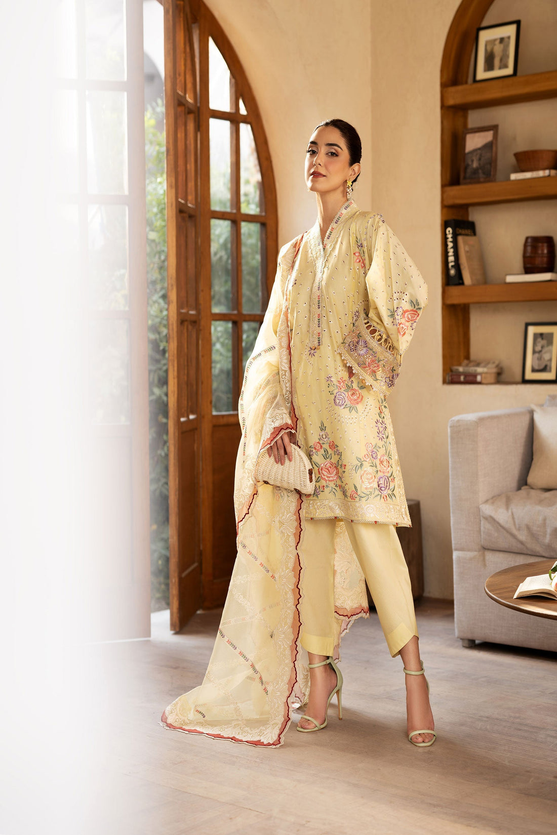Maryam Hussain | Luxury Lawn 25 | Lemon Garden - Official Maryam Hussian stockist in UK - Sakeena London
