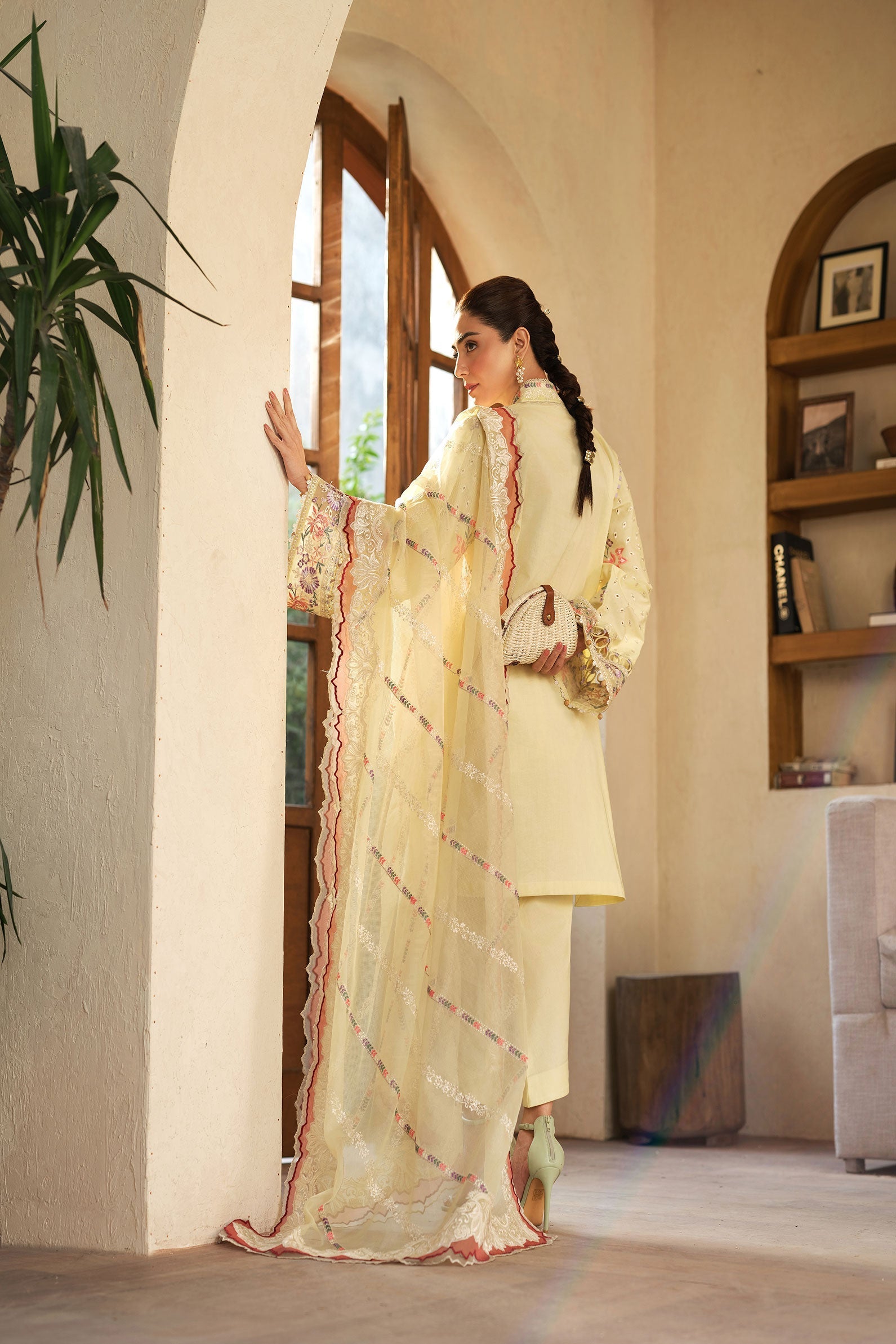 Maryam Hussain | Luxury Lawn 25 | Lemon Garden - Official Maryam Hussian stockist in UK - Sakeena London