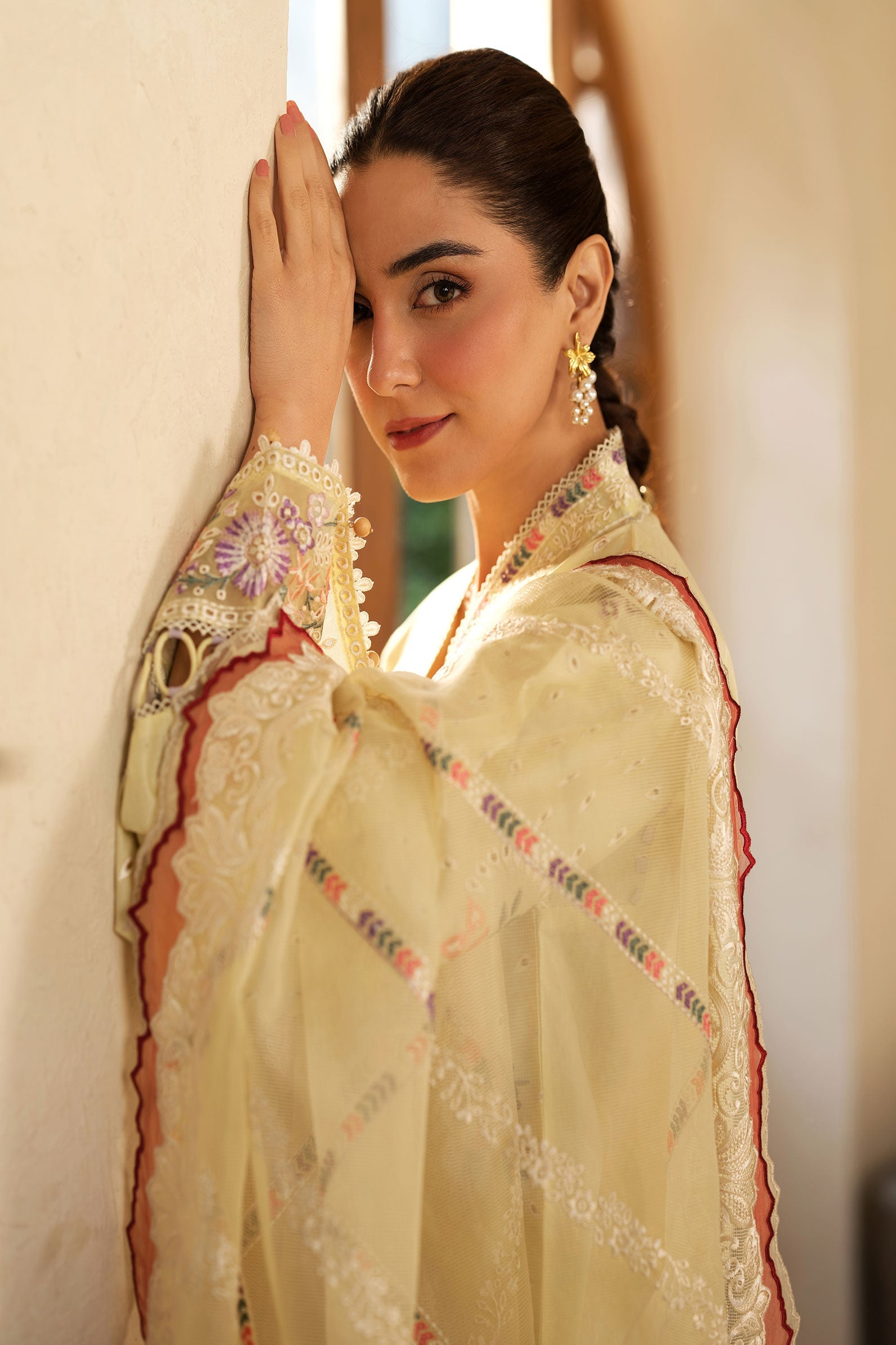 Maryam Hussain | Luxury Lawn 25 | Lemon Garden - Official Maryam Hussian stockist in UK - Sakeena London