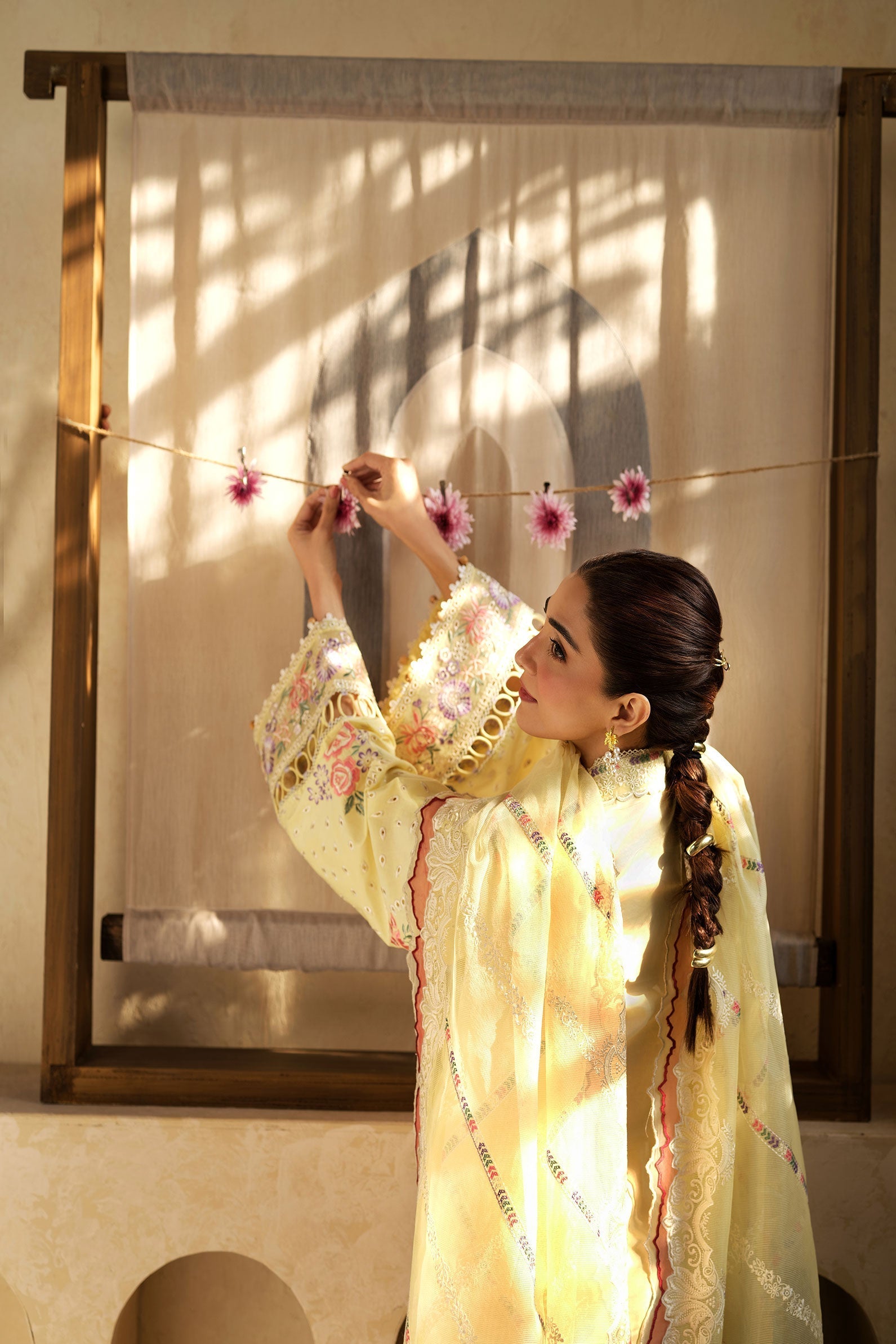 Maryam Hussain | Luxury Lawn 25 | Lemon Garden - Official Maryam Hussian stockist in UK - Sakeena London