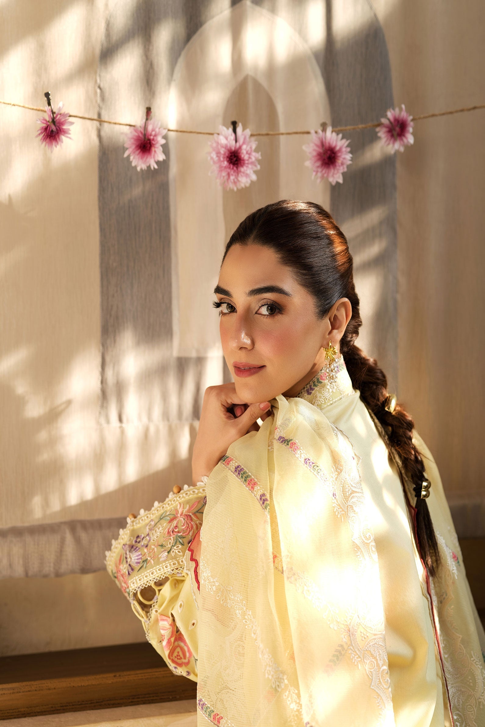 Maryam Hussain | Luxury Lawn 25 | Lemon Garden - Official Maryam Hussian stockist in UK - Sakeena London