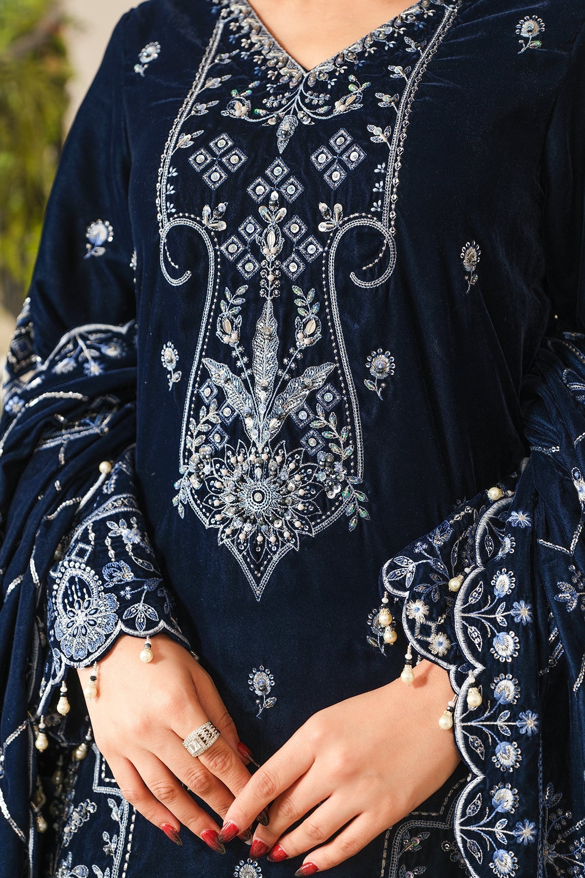 Raeesa Premium | Sheen Luxury Velvet | Soil - Official Raeesa Premium stockist in UK - Sakeena London