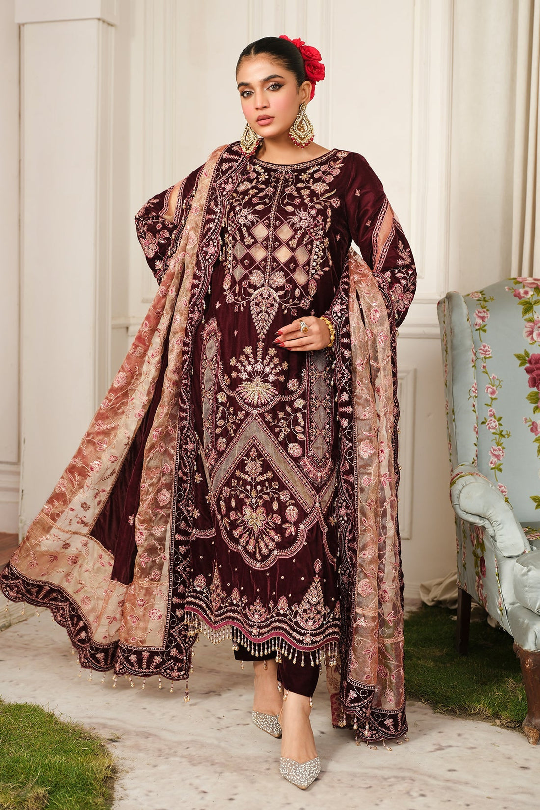 Raeesa Premium | Sheen Luxury Velvet | Poosh - Official Raeesa Premium stockist in UK - Sakeena London
