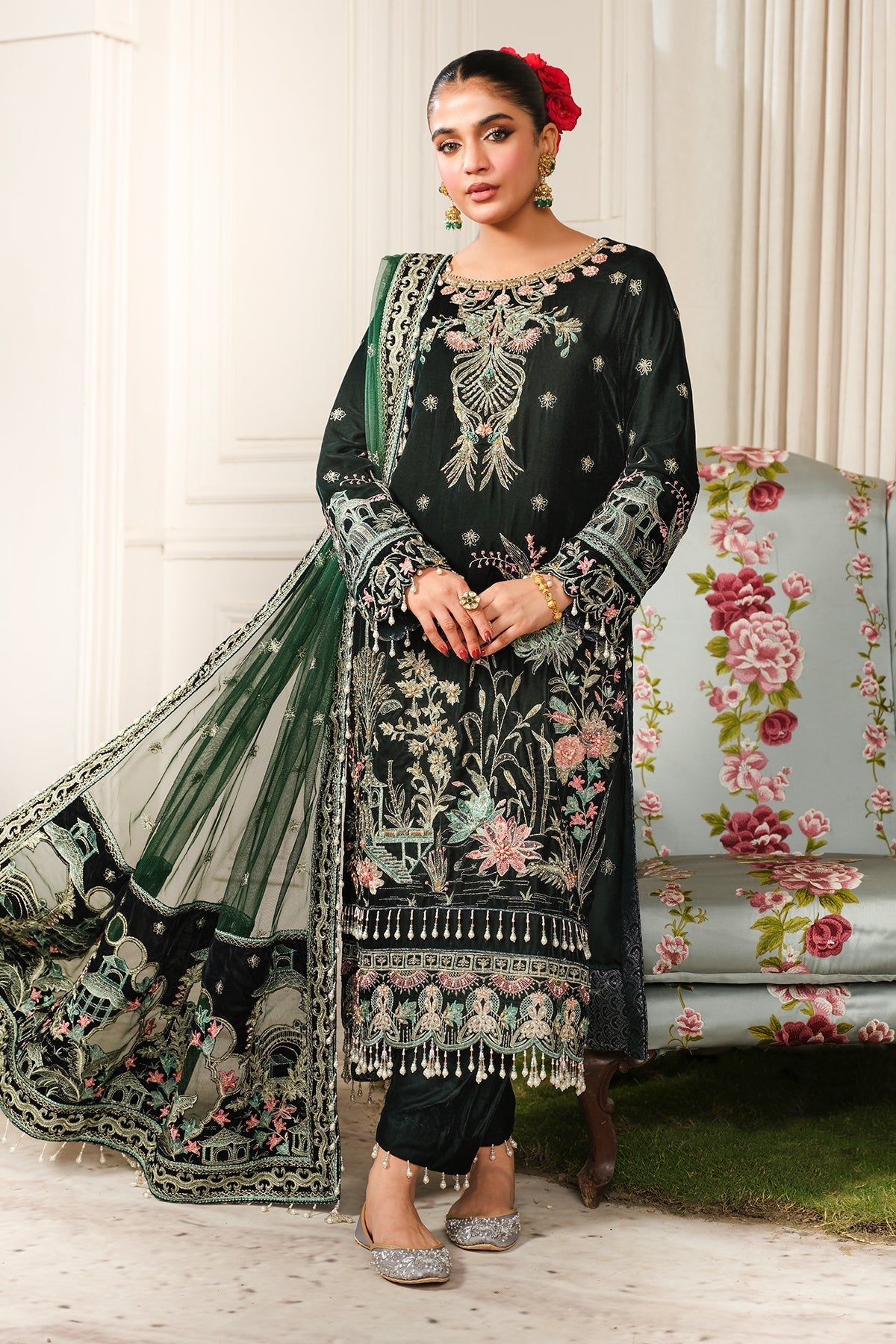 Raeesa Premium | Sheen Luxury Velvet | Talia - Official Raeesa Premium stockist in UK - Sakeena London