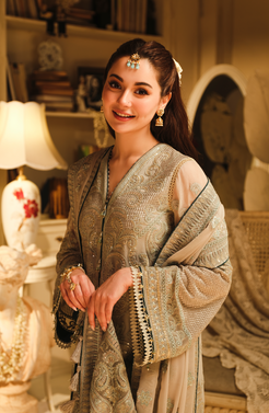 HSY | Rehana Wedding Formal | Falak - Embroidered Chiffon Ensemble - Official HSY stockist in UK - Sakeena London