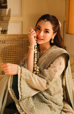 HSY | Rehana Wedding Formal | Falak - Embroidered Chiffon Ensemble - Official HSY stockist in UK - Sakeena London