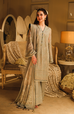 HSY | Rehana Wedding Formal | Falak - Embroidered Chiffon Ensemble - Official HSY stockist in UK - Sakeena London