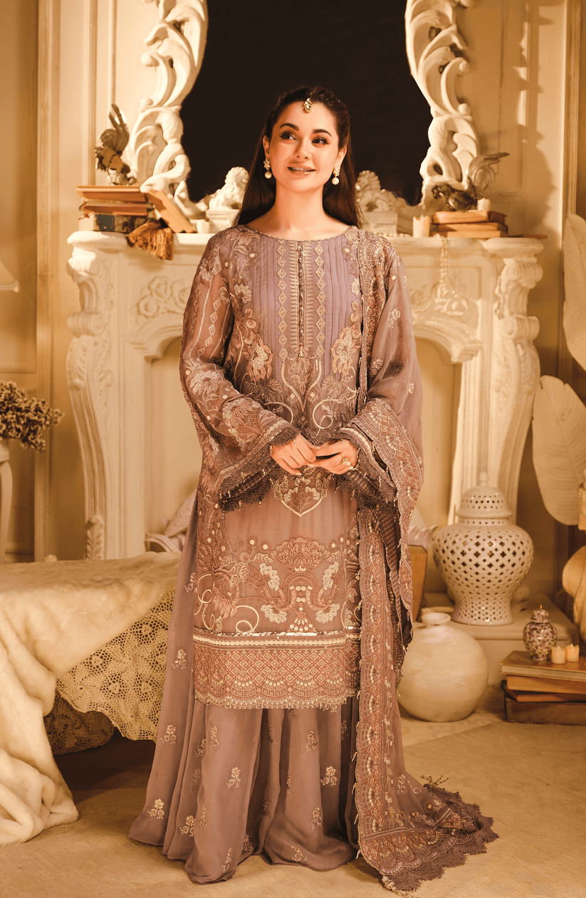 HSY | Rehana Wedding Formal | Suroor - Embroidered Chiffon Ensemble - Official HSY stockist in UK - Sakeena London