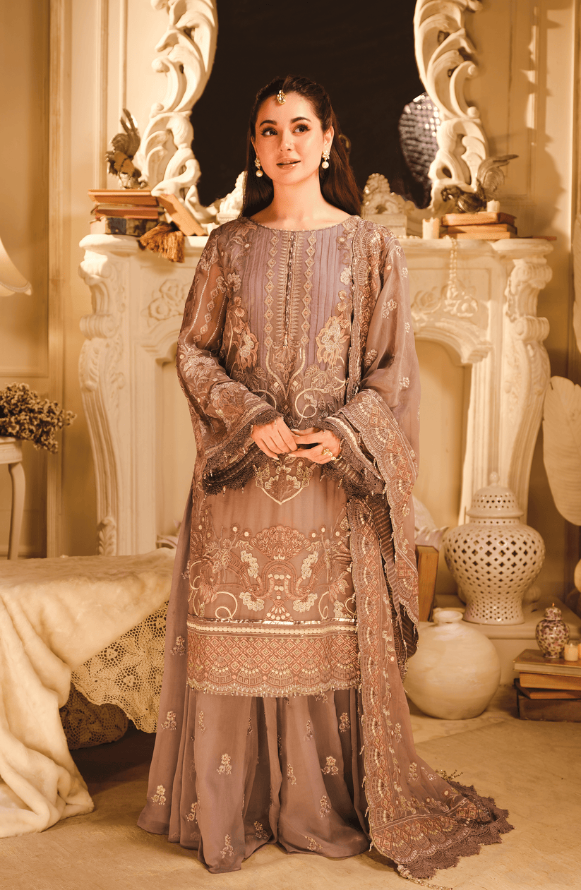 HSY | Rehana Wedding Formal | Suroor - Embroidered Chiffon Ensemble - Official HSY stockist in UK - Sakeena London