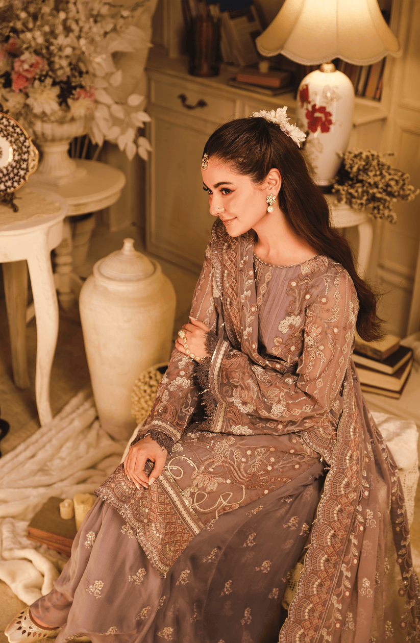 HSY | Rehana Wedding Formal | Suroor - Embroidered Chiffon Ensemble - Official HSY stockist in UK - Sakeena London