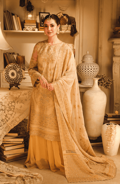 HSY | Rehana Wedding Formal | Hoor - Embroidered Chiffon Ensemble - Official HSY stockist in UK - Sakeena London