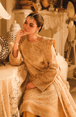 HSY | Rehana Wedding Formal | Hoor - Embroidered Chiffon Ensemble - Official HSY stockist in UK - Sakeena London