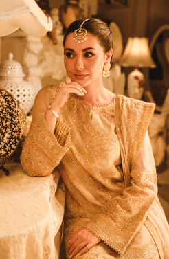 HSY | Rehana Wedding Formal | Hoor - Embroidered Chiffon Ensemble - Official HSY stockist in UK - Sakeena London