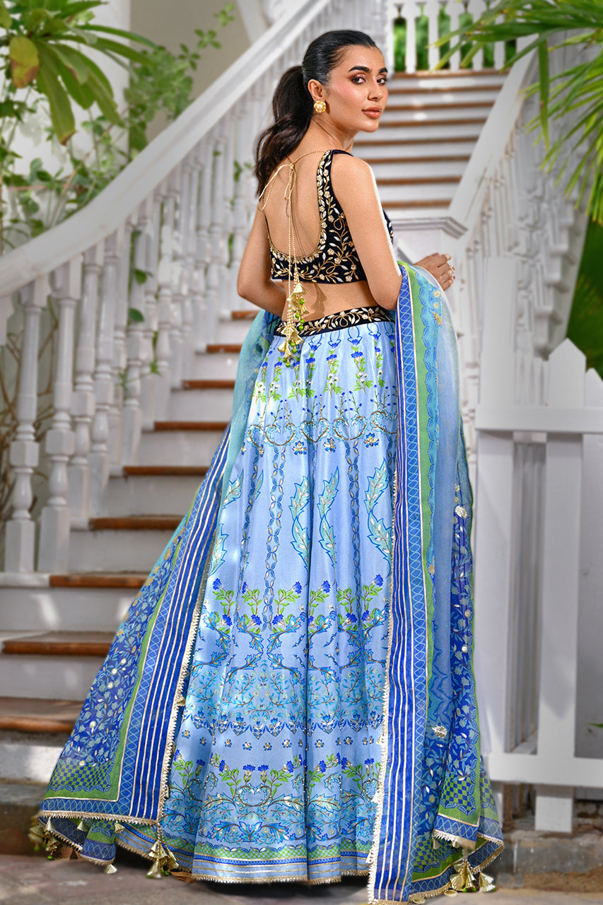 Sania Maskatiya | Fall Festive Glimmer | Jade - Official Sania Maskatiya stockist in UK - Sakeena London