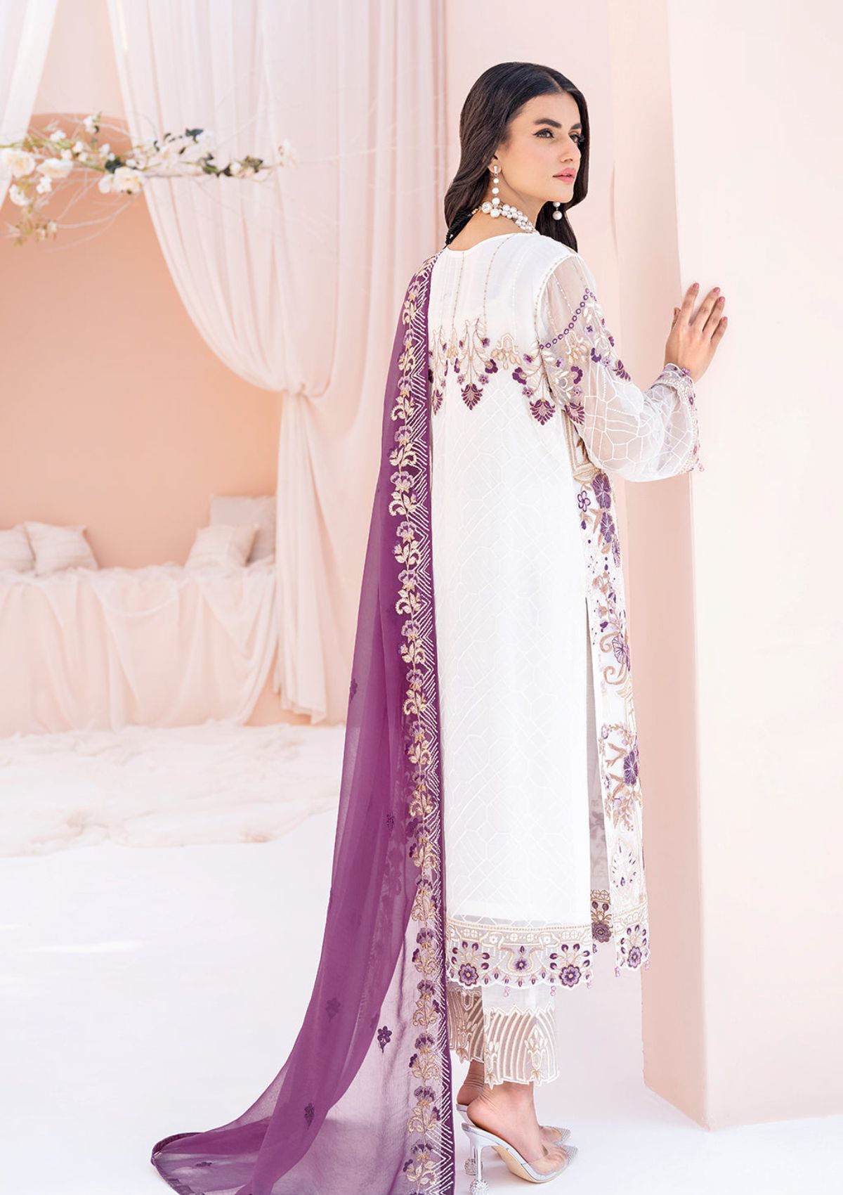 Formal Dress - Ramsha - Chevron - Chiffon - V06 - A#602