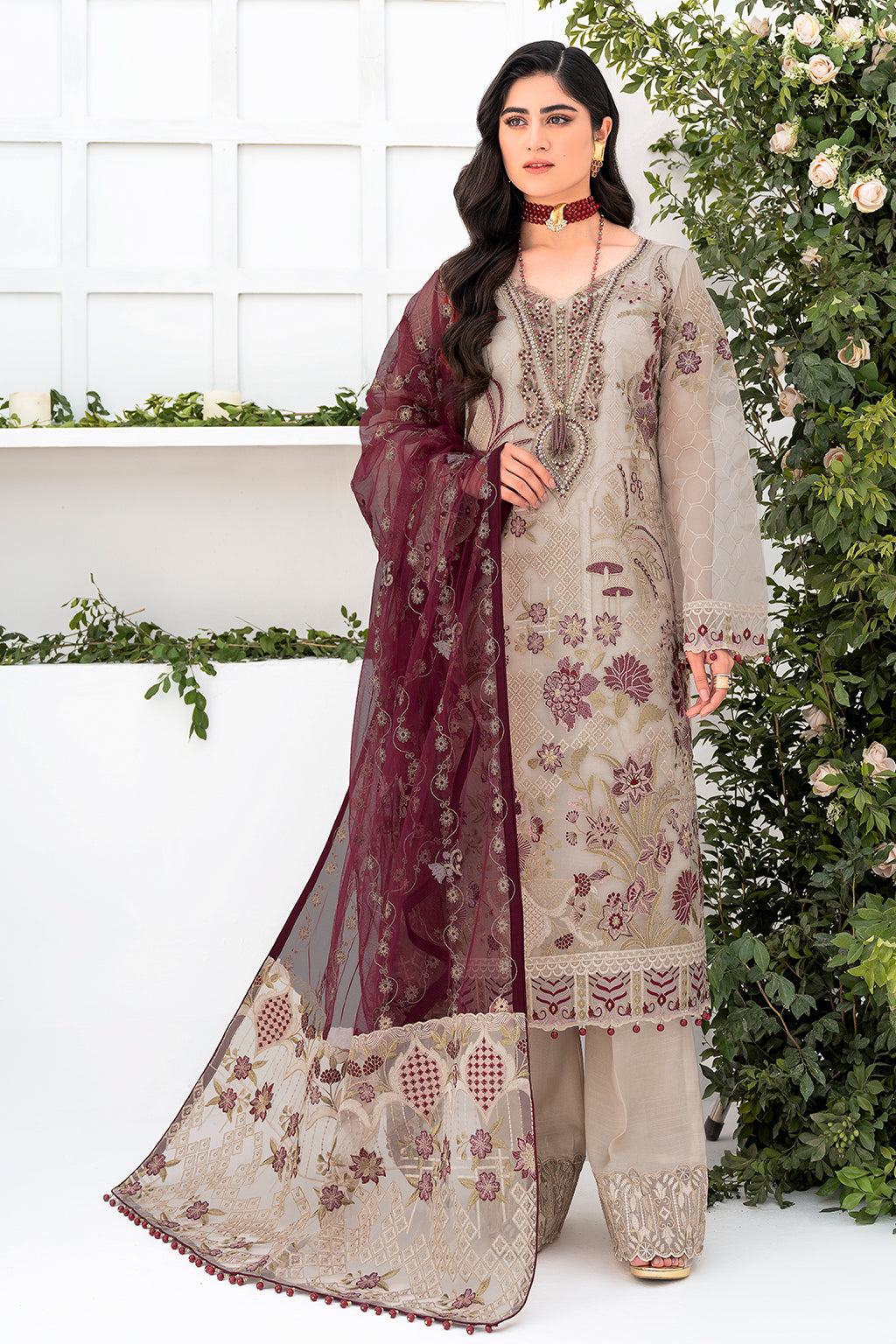 Ramsha | Minhal Organza Collection | M-806 - Official Ramsha stockist in UK - Sakeena London