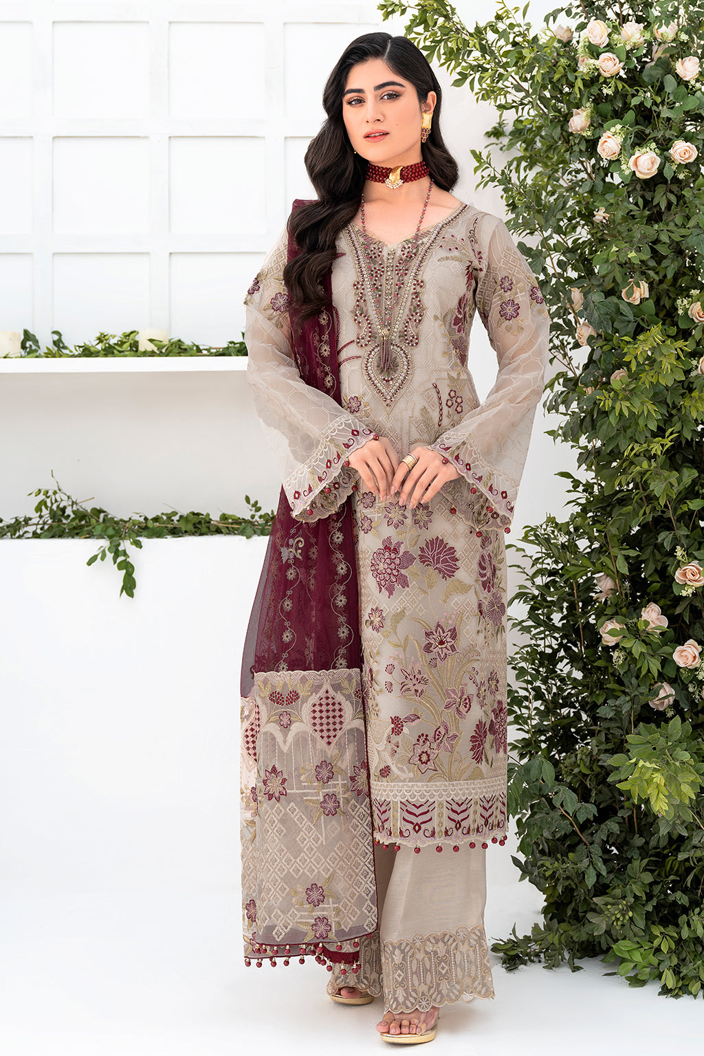 Ramsha | Minhal Organza Collection | M-806 - Official Ramsha stockist in UK - Sakeena London