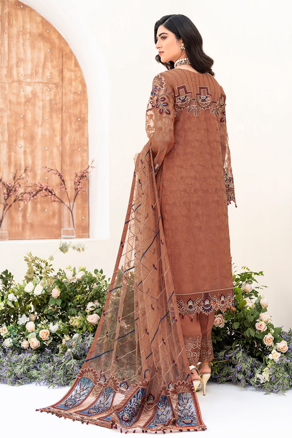 Ramsha | Minhal Organza Collection | M-808 - Official Ramsha stockist in UK - Sakeena London