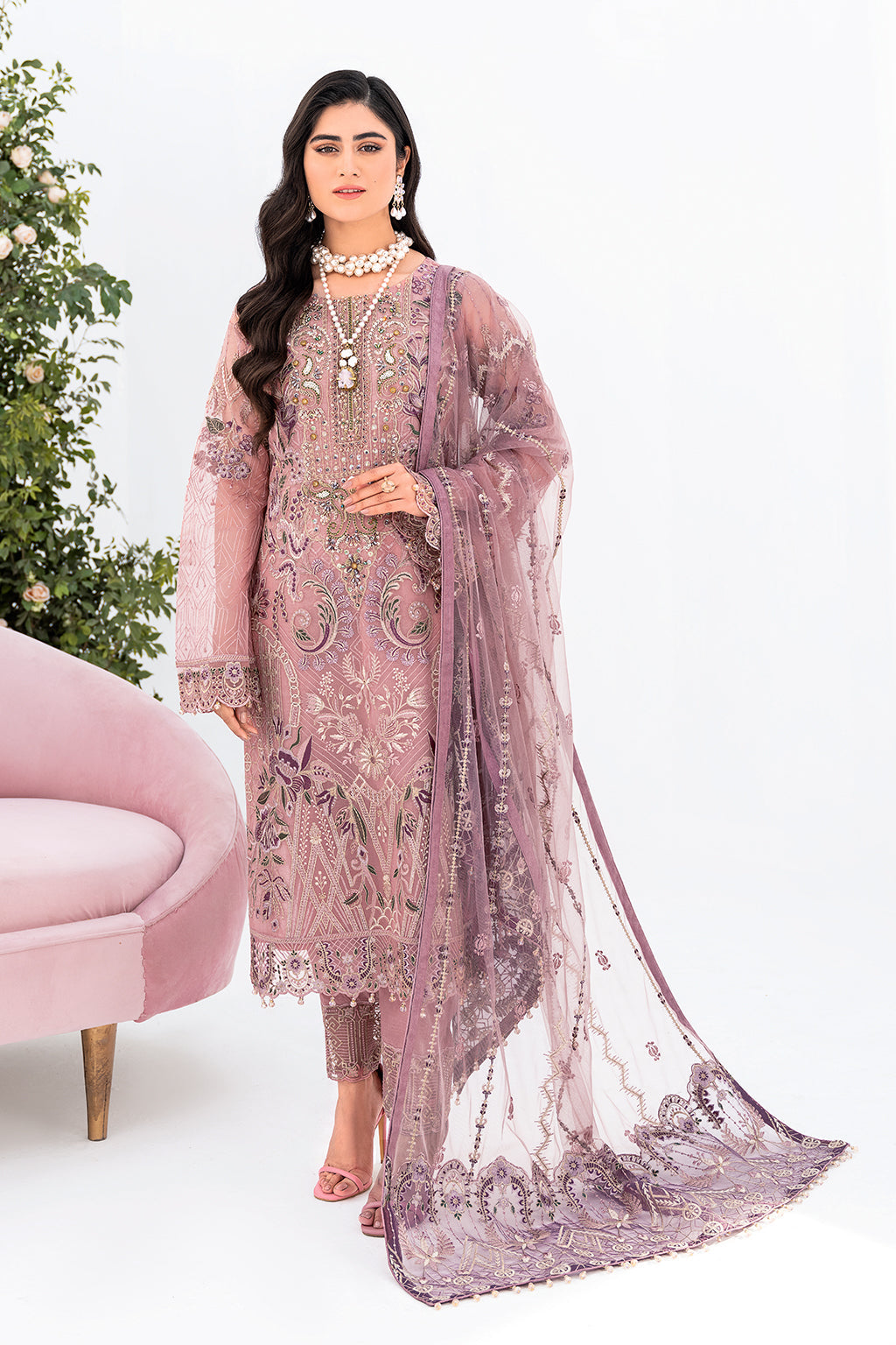 Ramsha | Minhal Organza Collection | M-804 - Official Ramsha stockist in UK - Sakeena London