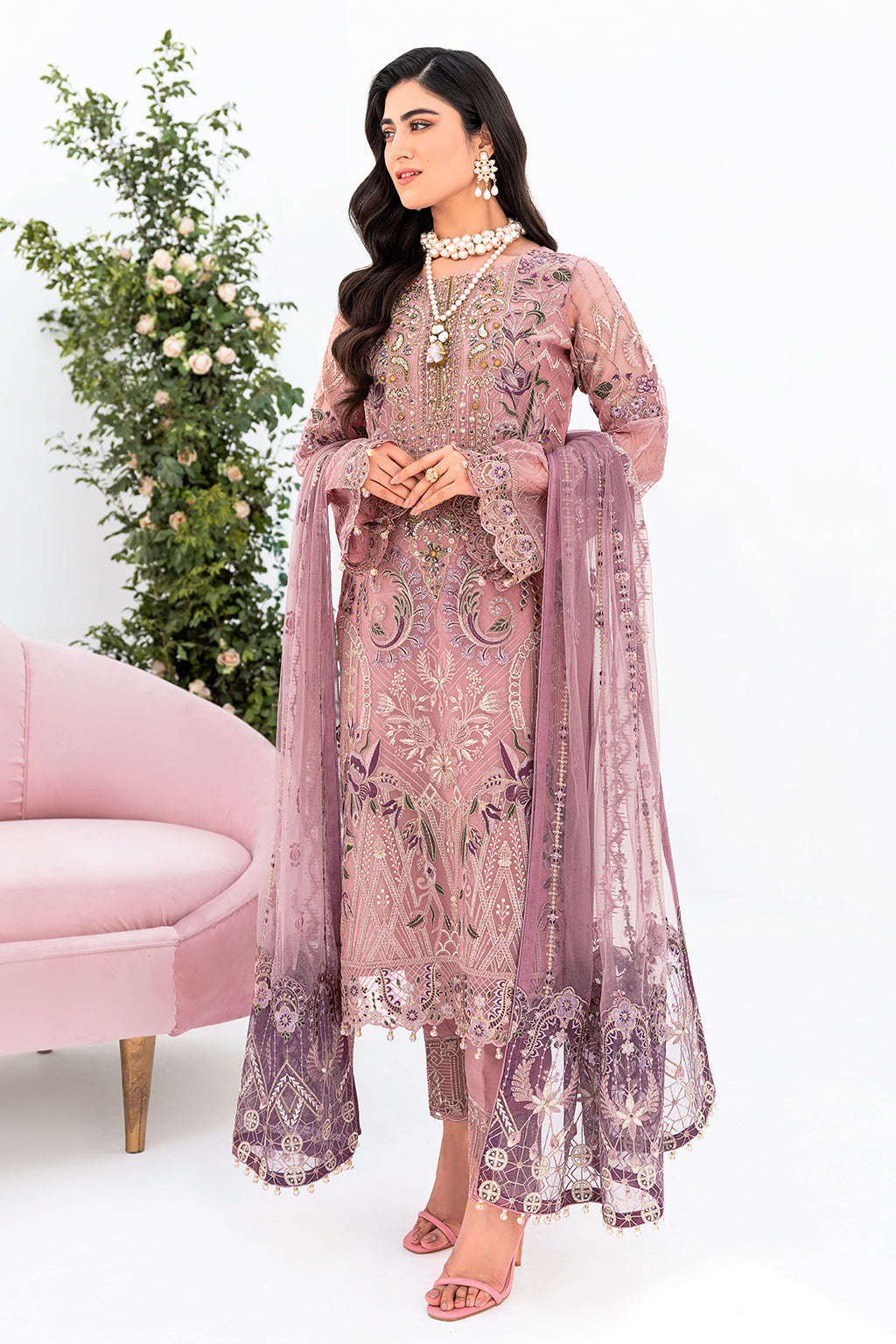 Ramsha | Minhal Organza Collection | M-804 - Official Ramsha stockist in UK - Sakeena London