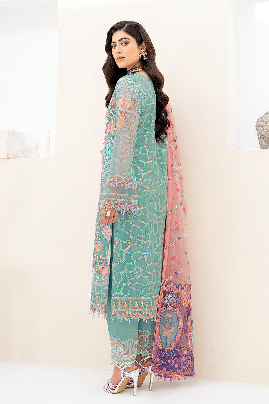Ramsha | Minhal Organza Collection | M-807 - Official Ramsha stockist in UK - Sakeena London