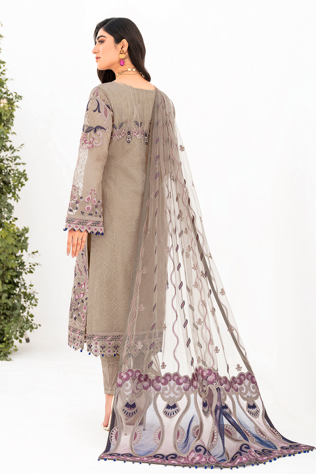 Ramsha | Minhal Organza Collection | M-809 - Official Ramsha stockist in UK - Sakeena London