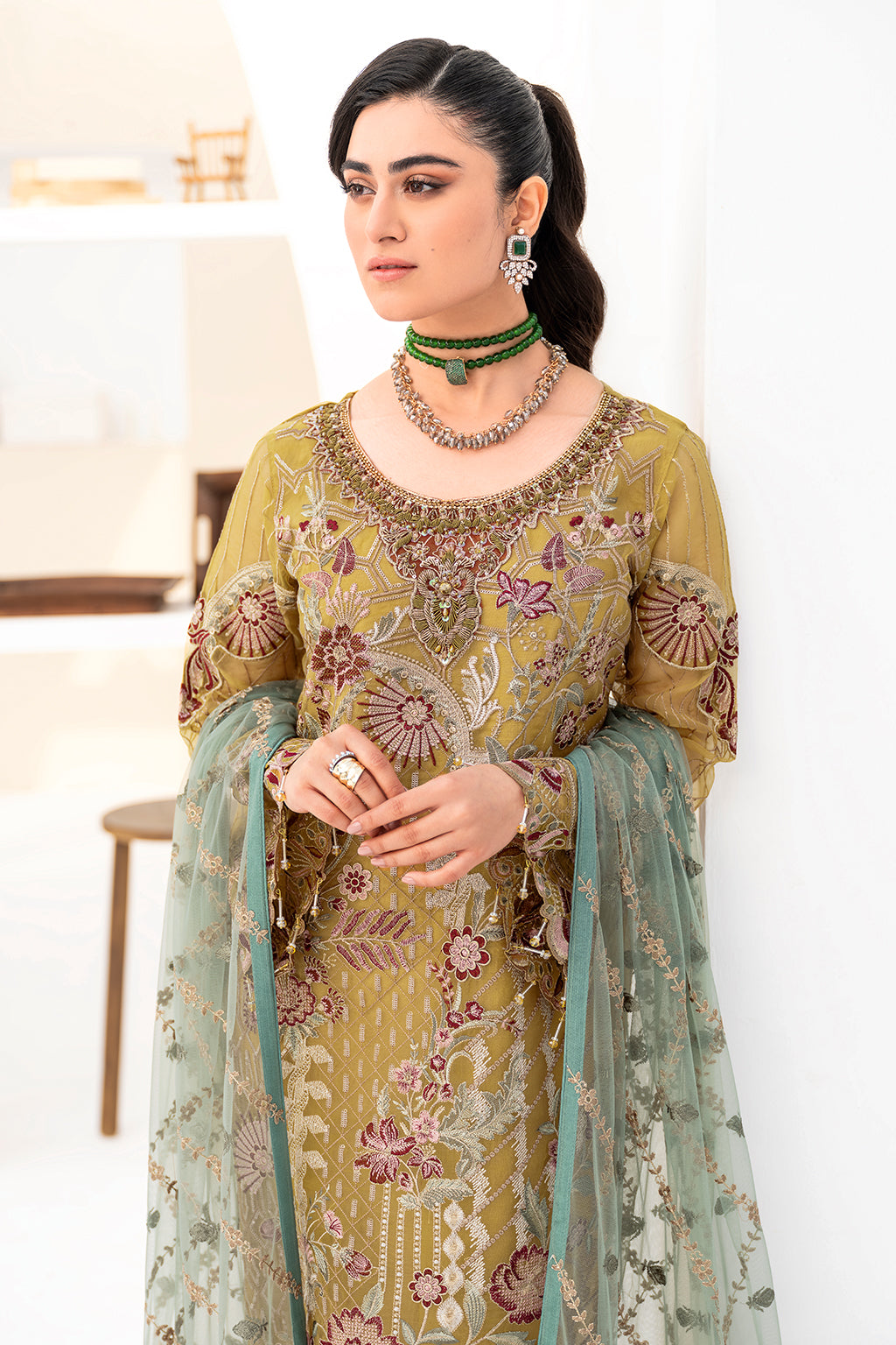 Ramsha | Minhal Organza Collection | M-805 - Official Ramsha stockist in UK - Sakeena London