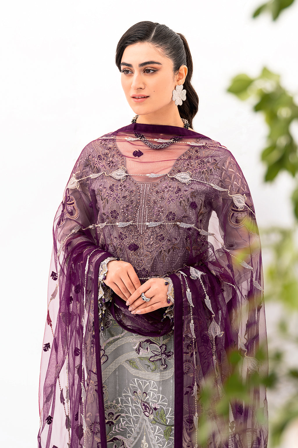 Ramsha | Minhal Organza Collection | M-801 - Official Ramsha stockist in UK - Sakeena London