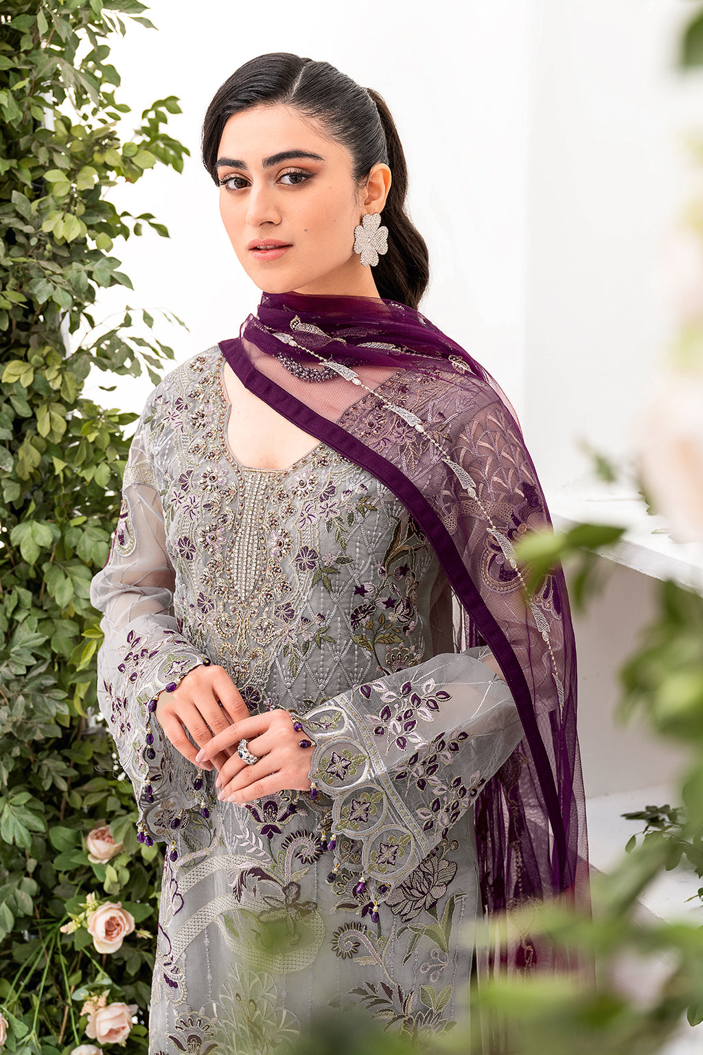 Ramsha | Minhal Organza Collection | M-801 - Official Ramsha stockist in UK - Sakeena London