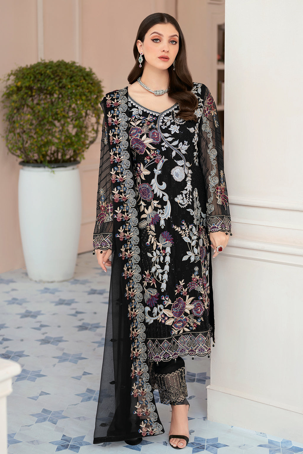 Ramsha | Rangoon Chiffon Collection 24 | D-906 - Official Ramsha stockist in UK - Sakeena London