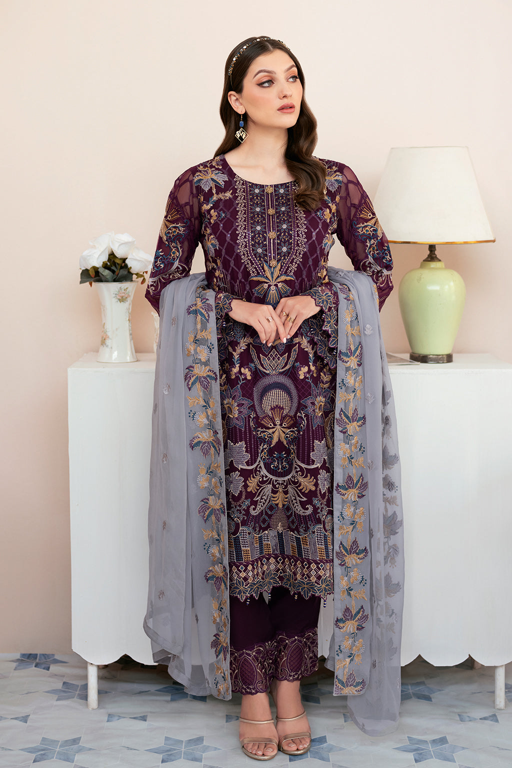 Ramsha | Rangoon Chiffon Collection 24 | D-904 - Official Ramsha stockist in UK - Sakeena London
