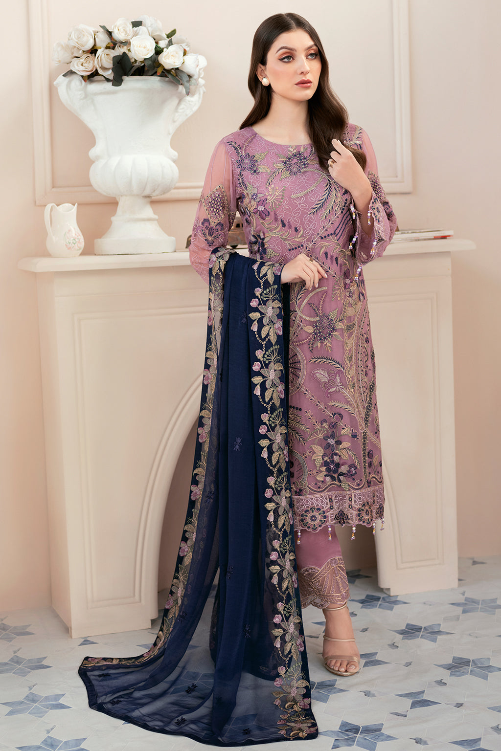 Ramsha | Rangoon Chiffon Collection 24 | D-910 - Official Ramsha stockist in UK - Sakeena London
