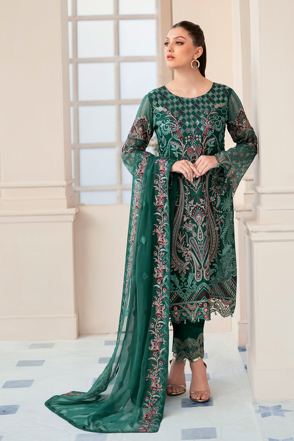Ramsha | Rangoon Chiffon Collection 24 | D-908 - Official Ramsha stockist in UK - Sakeena London