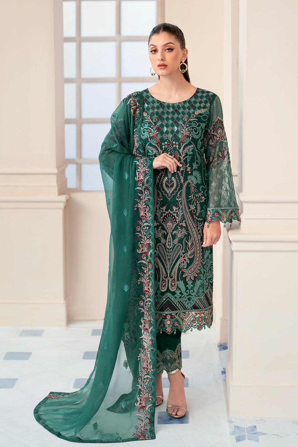 Ramsha | Rangoon Chiffon Collection 24 | D-908 - Official Ramsha stockist in UK - Sakeena London
