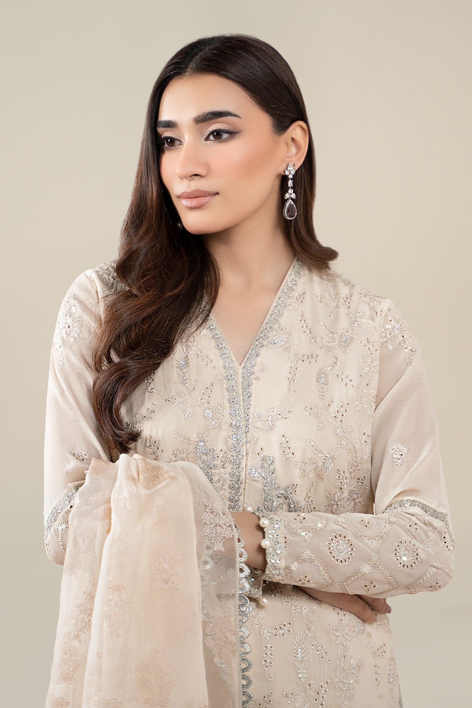 Maria B | Pre Fall 25 | Paper Cotton Suit 17 - Official Maria B stockist in UK - Sakeena London