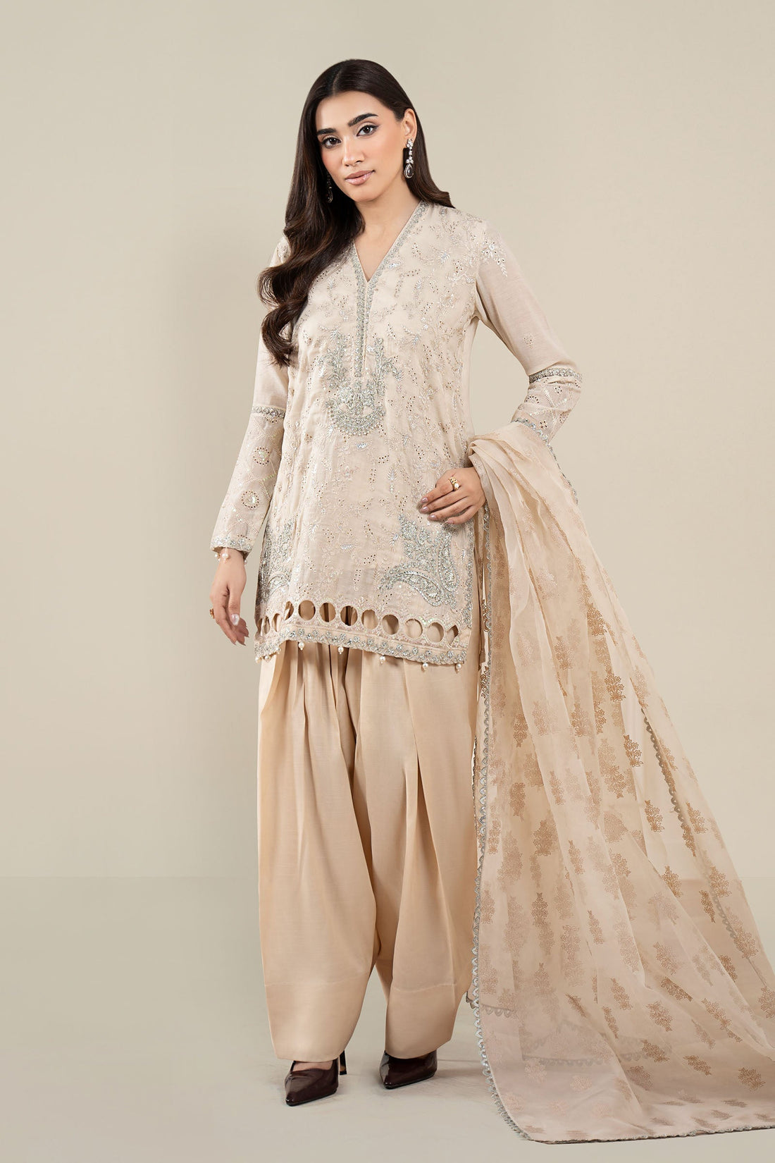 Maria B | Pre Fall 25 | Paper Cotton Suit 17 - Official Maria B stockist in UK - Sakeena London