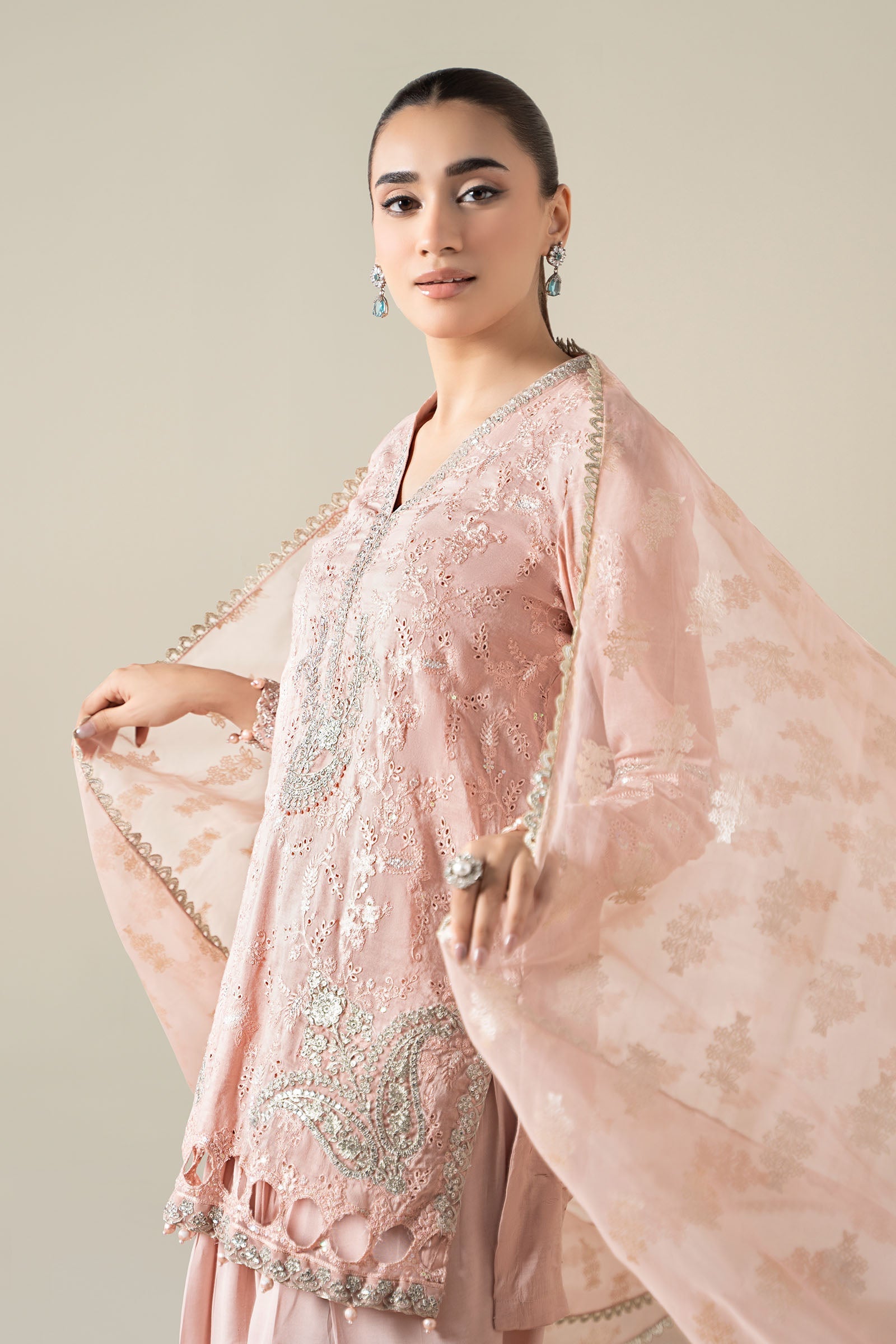 Maria B | Pre Fall 25 | Paper Cotton Suit 17 - Official Maria B stockist in UK - Sakeena London