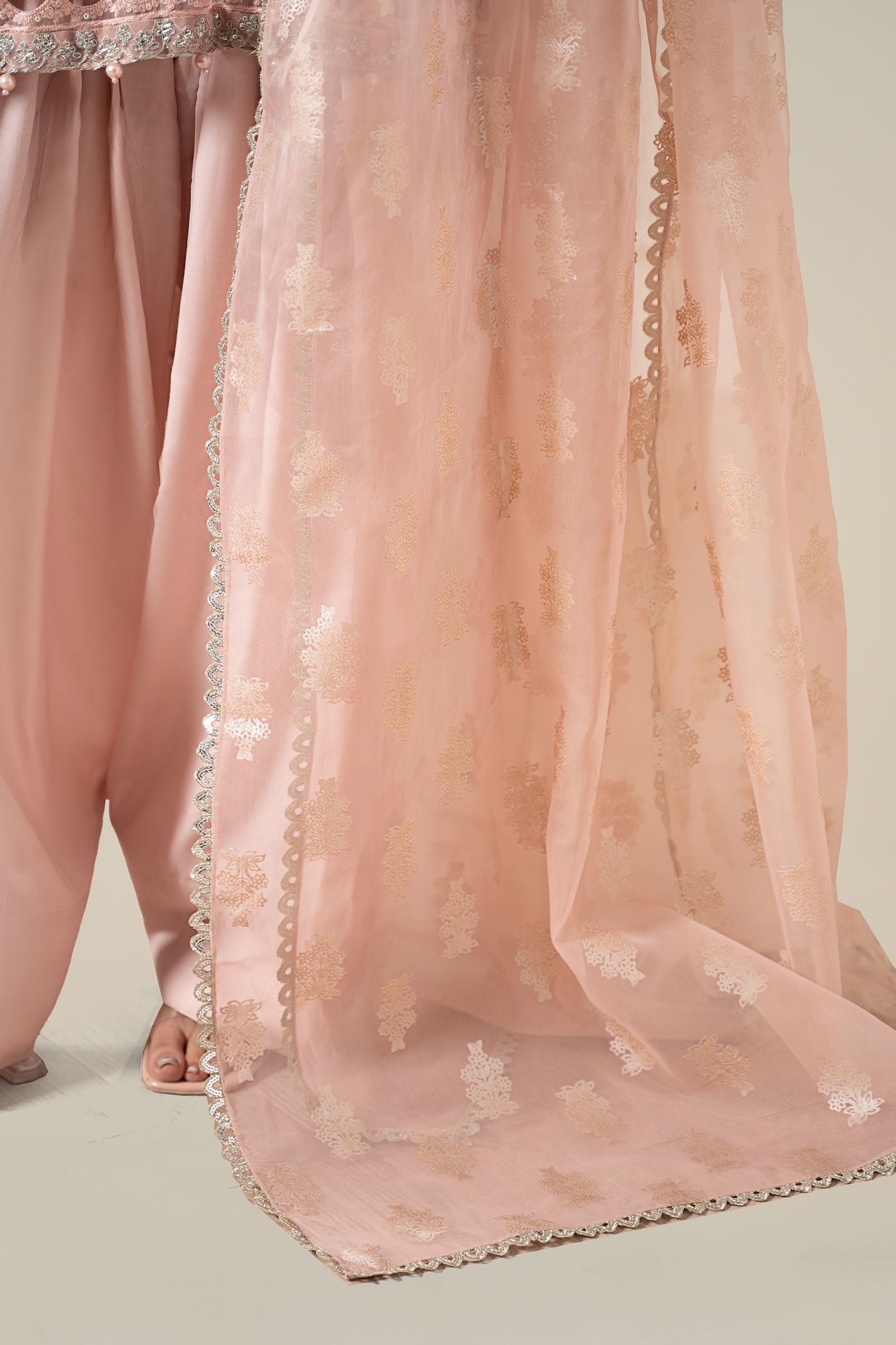 Maria B | Luxury Winter Pret 25 | DW-EA25-13-Peach - Official Maria B stockist in UK - Sakeena London