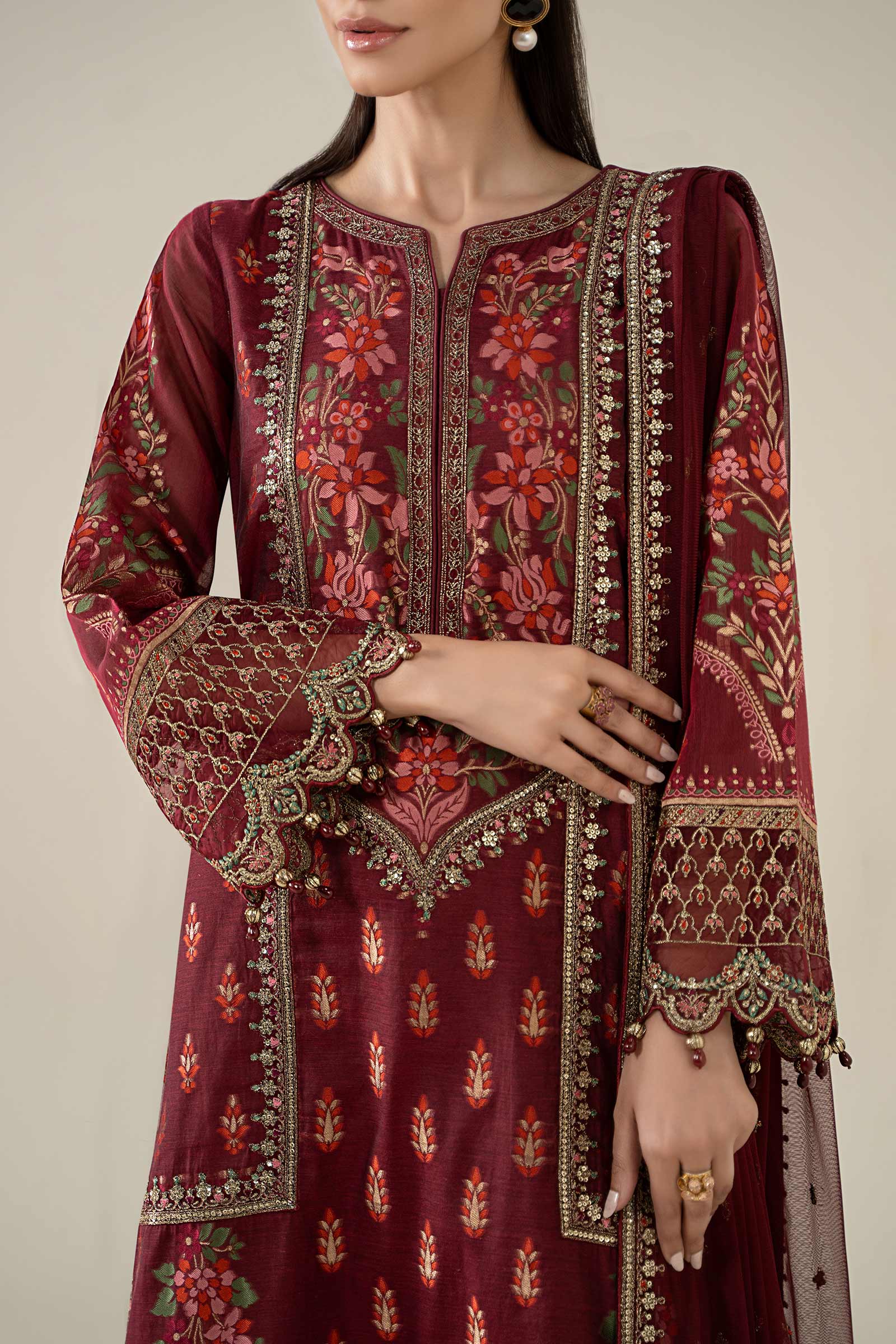 Maria B | Pre Fall 25 | Jacquard Suit 21 - Official Maria B stockist in UK - Sakeena London