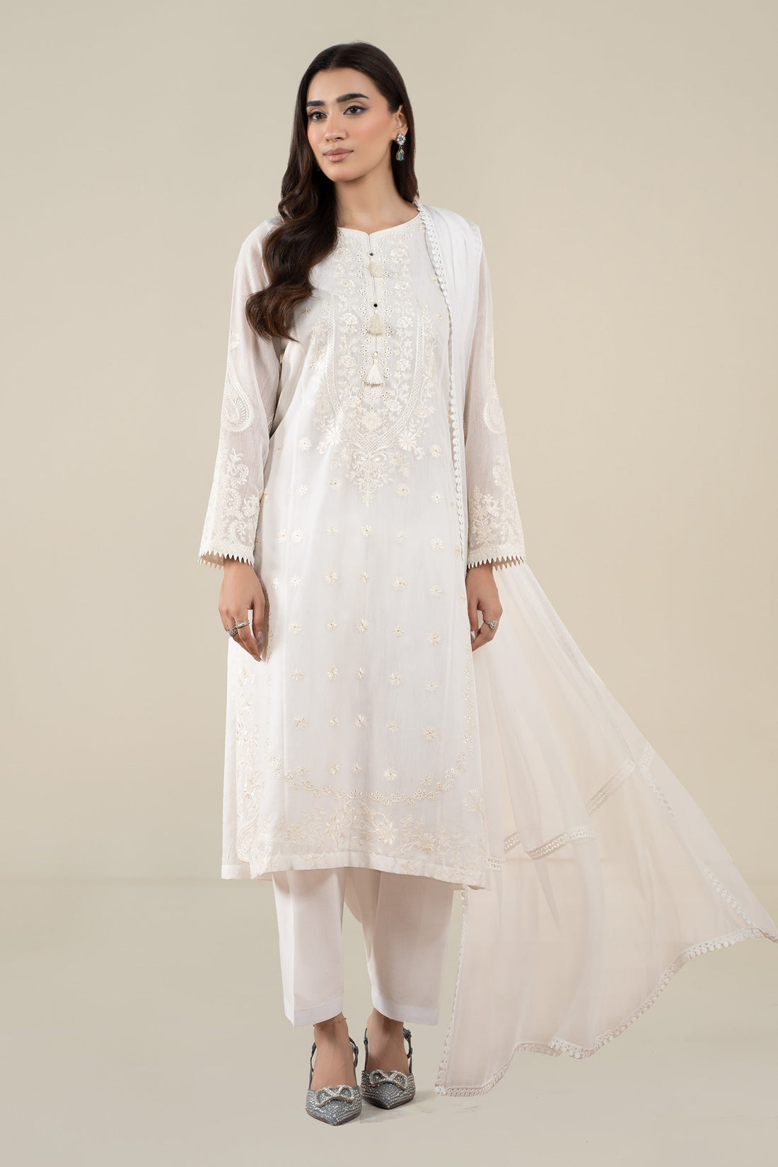 Maria B | Pre Fall 25 | Paper Cotton Suit 07 - Official Maria B stockist in UK - Sakeena London