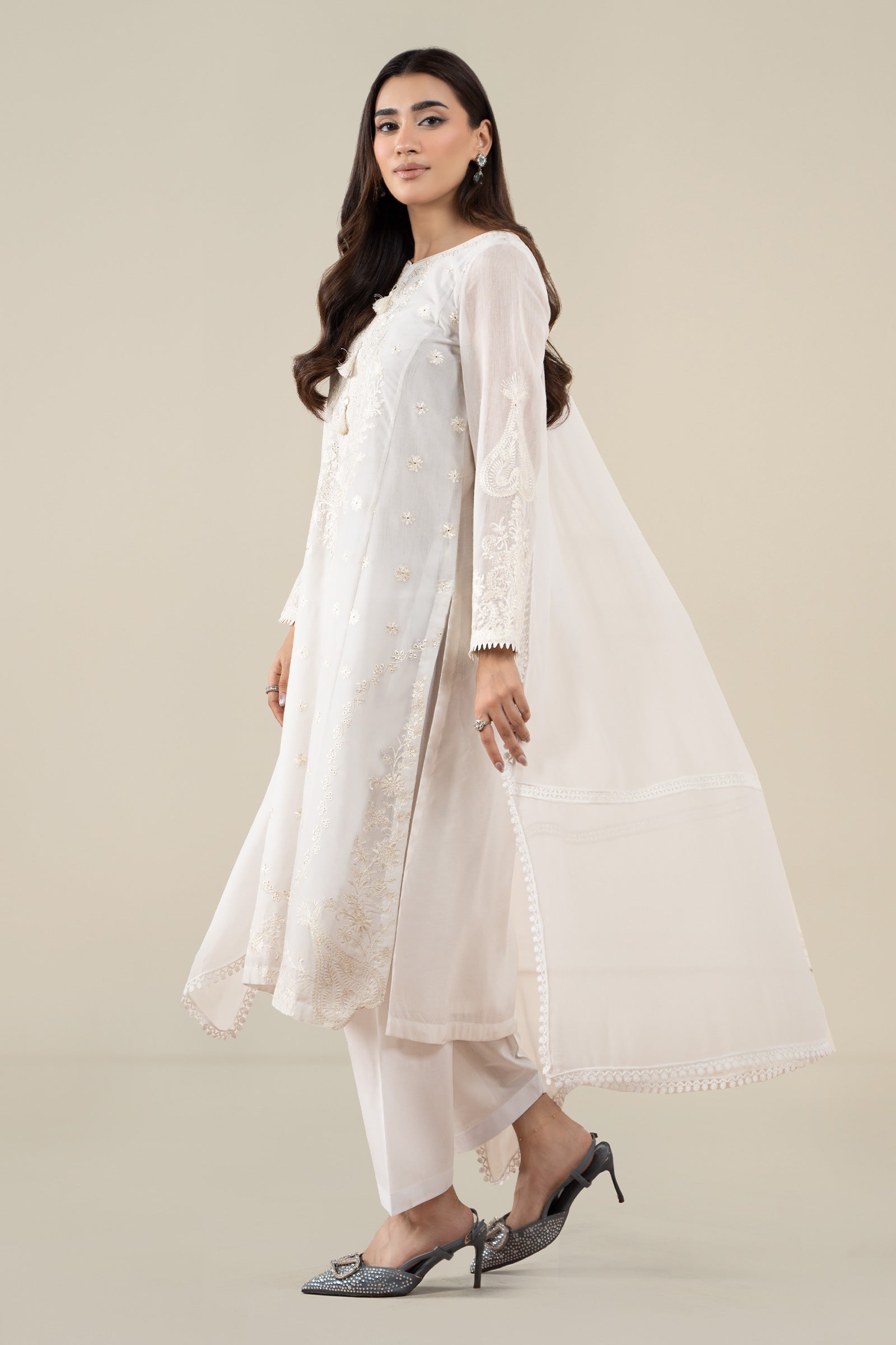 Maria B | Pre Fall 25 | Paper Cotton Suit 07 - Official Maria B stockist in UK - Sakeena London