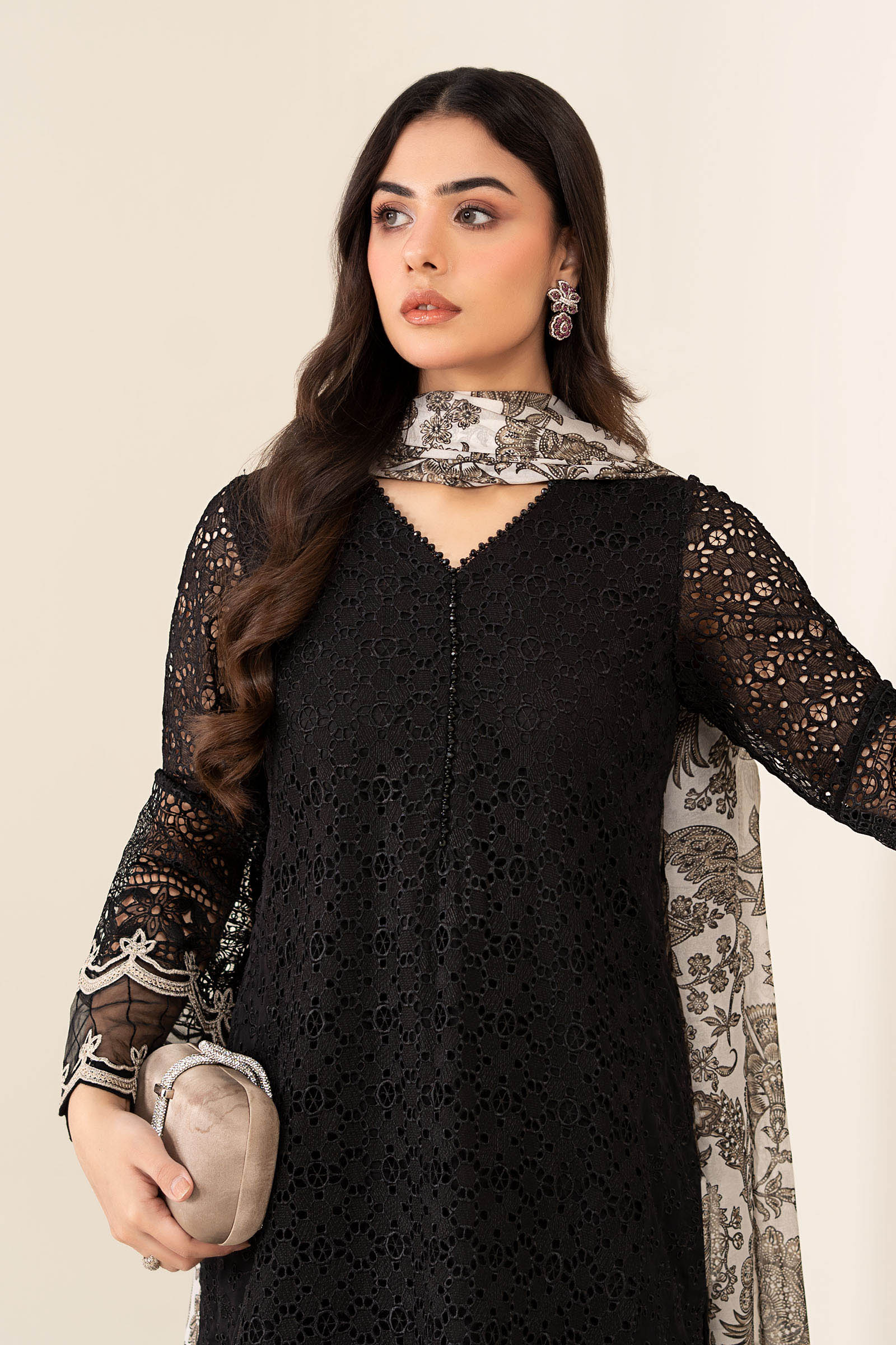 Maria B | Pre Fall 25 | Chiffon Suit 06 - Official Maria B stockist in UK - Sakeena London