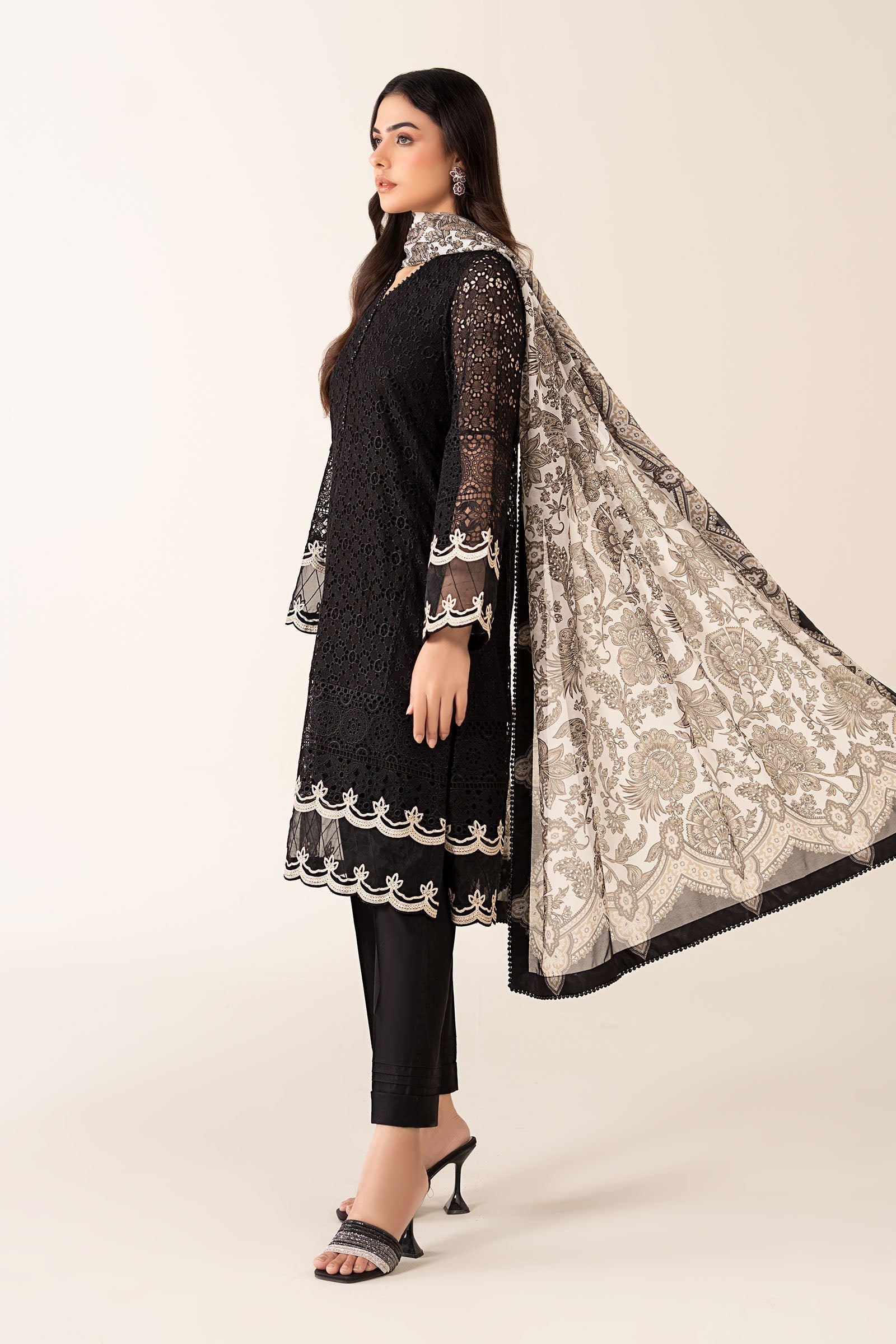 Maria B | Pre Fall 25 | Chiffon Suit 06 - Official Maria B stockist in UK - Sakeena London