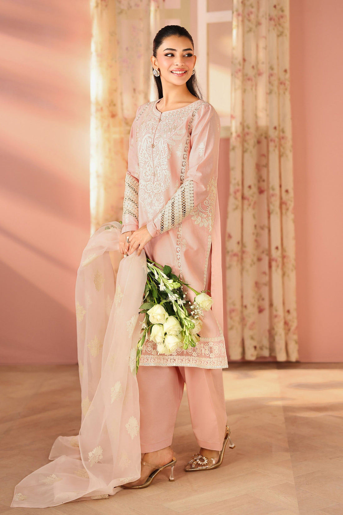 Maria B | Pre Fall 25 | Dobby Suit 04 - Official Maria B stockist in UK - Sakeena London