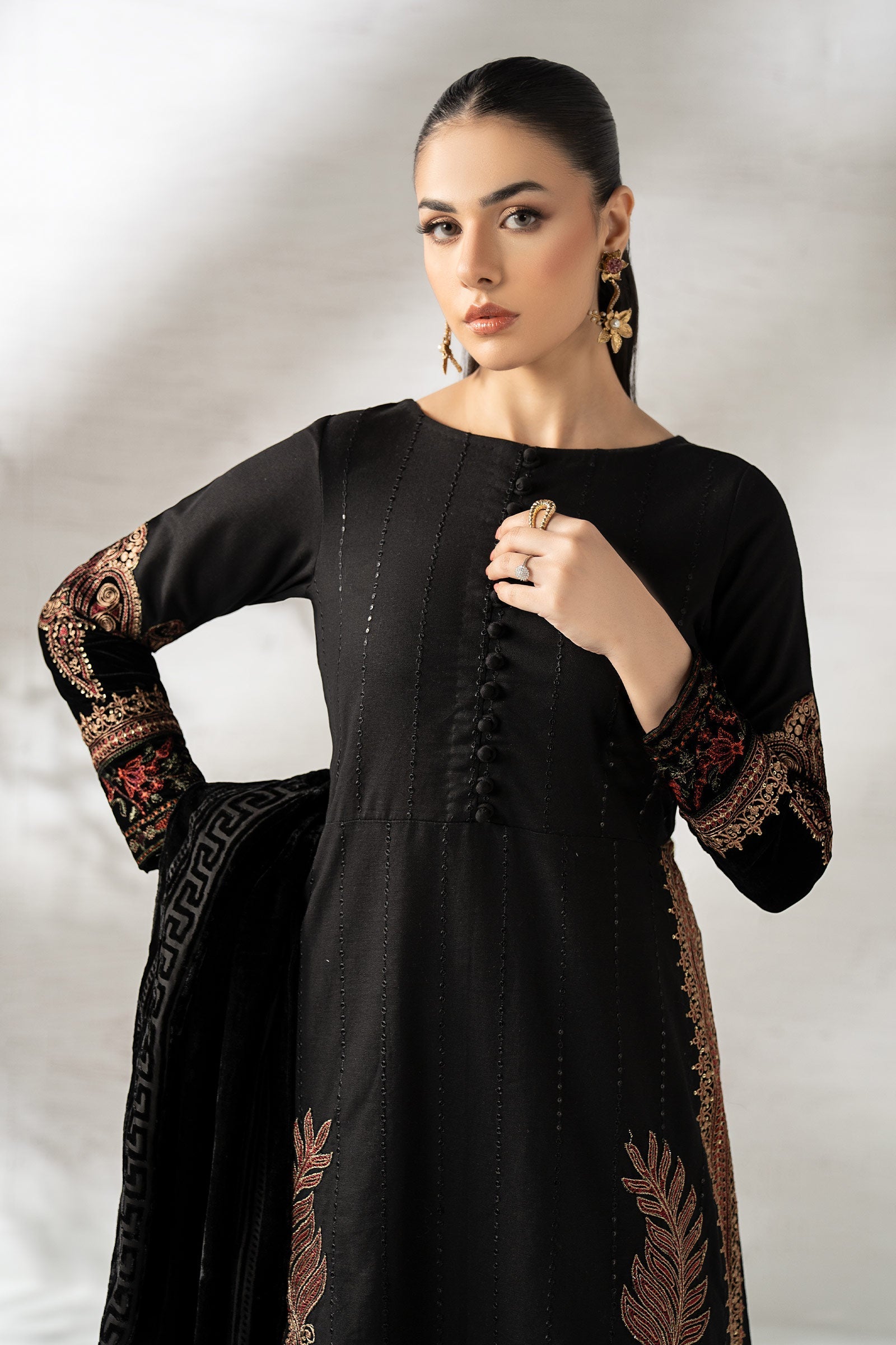 Maria B | Pre Fall 25 | DW-W24-146R1-Black - Official Maria B stockist in UK - Sakeena London